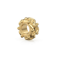 Load image into Gallery viewer, 4mm Wire Rondelle Bead 18k Solid Yellow Gold Spacer Beads / Jewelry Making Handmade Supplies / 14k Gold Findings St Patricks Day
