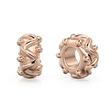 Load image into Gallery viewer, 4mm Wire Rondelle Bead 18k Solid Yellow Gold Spacer Beads / Jewelry Making Handmade Supplies / 14k Gold Findings St Patricks Day