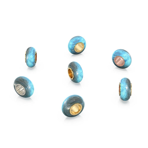 Labradorite Beads, Labradorite Bead Gold Core, Natural Labradorite Bead, Gold Charm Gemstone Bead Pendant, Small Hole Bead, Big Hole Bead - Jalvi & Co.
