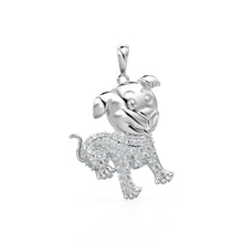 Load image into Gallery viewer, Dainty Puppy Dog Charm for Bracelet Necklace Earring Component 18k Solid Gold Pet Charm Collar Animal Pendant - Jalvi & Co.