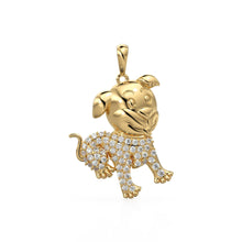 Load image into Gallery viewer, Dainty Puppy Dog Charm for Bracelet Necklace Earring Component 18k Solid Gold Pet Charm Collar Animal Pendant - Jalvi & Co.