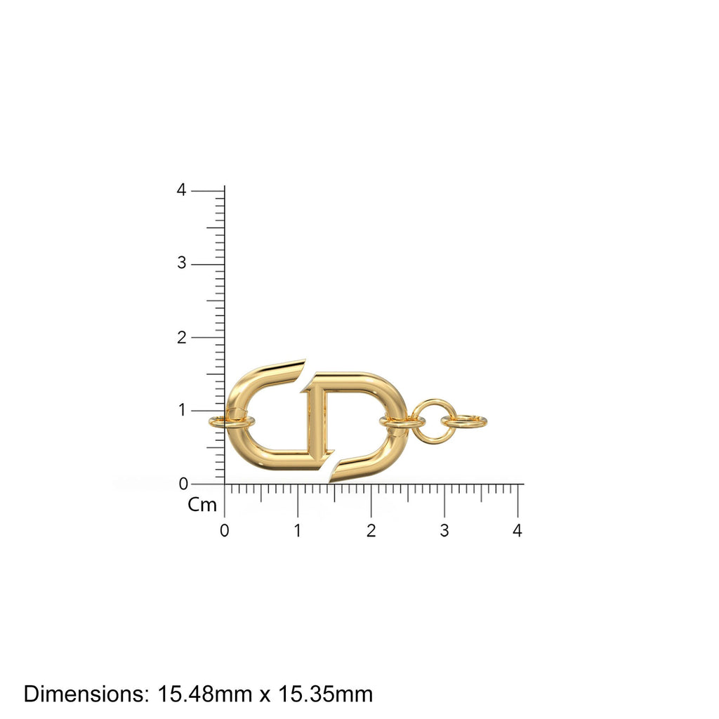 HUGE BIG 25mm 14K Solid Gold Mariner Link Connector / White Gold Solid Gold Charm Holder / Mariner Link Openable Charm / Connector Clasp - Jalvi & Co.