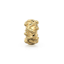 Load image into Gallery viewer, 4mm Wire Rondelle Bead 18k Solid Yellow Gold Spacer Beads / Jewelry Making Handmade Supplies / 14k Gold Findings St Patricks Day