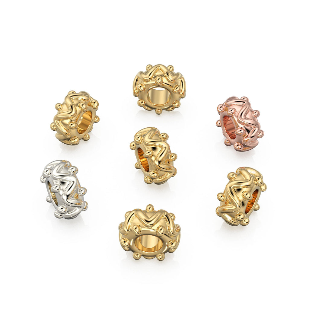 4mm Wire Rondelle Bead 18k Solid Yellow Gold Spacer Beads / Jewelry Making Handmade Supplies / 14k Gold Findings - Jalvi & Co.