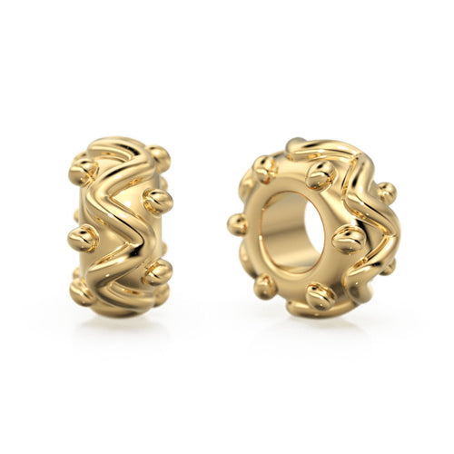 4mm Wire Rondelle Bead 18k Solid Yellow Gold Spacer Beads / Jewelry Making Handmade Supplies / 14k Gold Findings - Jalvi & Co.