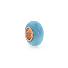 Load image into Gallery viewer, Aqua Chalcedony Bead, Chalcedony Bead Gold Core, Natural Chalcedony Bead, Gold Charm Gemstone Bead Pendant, Small Hole Bead, Big Hole Bead - Jalvi & Co.