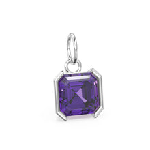 Load image into Gallery viewer, Purple Amethyst Emerald Square Cut Solid Gold Charm / Natural Africa Amethyst Gemstone Handmade Gold Pendant / Yellow Gold Jewelry Necklace - Jalvi & Co.
