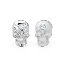 Load image into Gallery viewer, Skull Solid Italian Gold Diamond Beads, Charm Beads, Cranium Beads, Diamond Bracelet Bead, Matte Texture Necklace Skeleton Spacer charms - Jalvi & Co.
