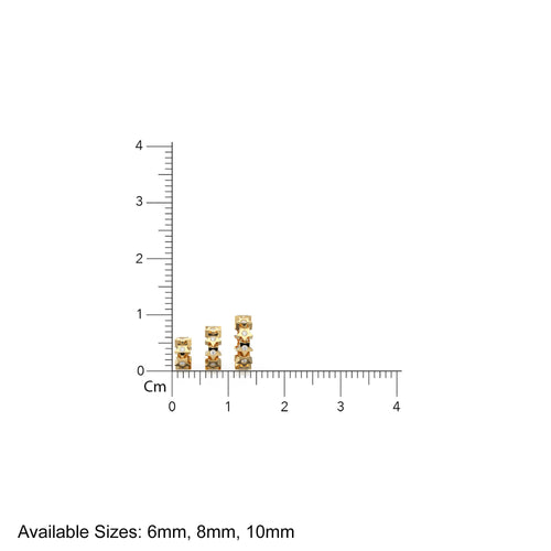 Stars Real Diamond 18k Solid Gold Eternity Rondelle Wheel Spacer Handmade Beads