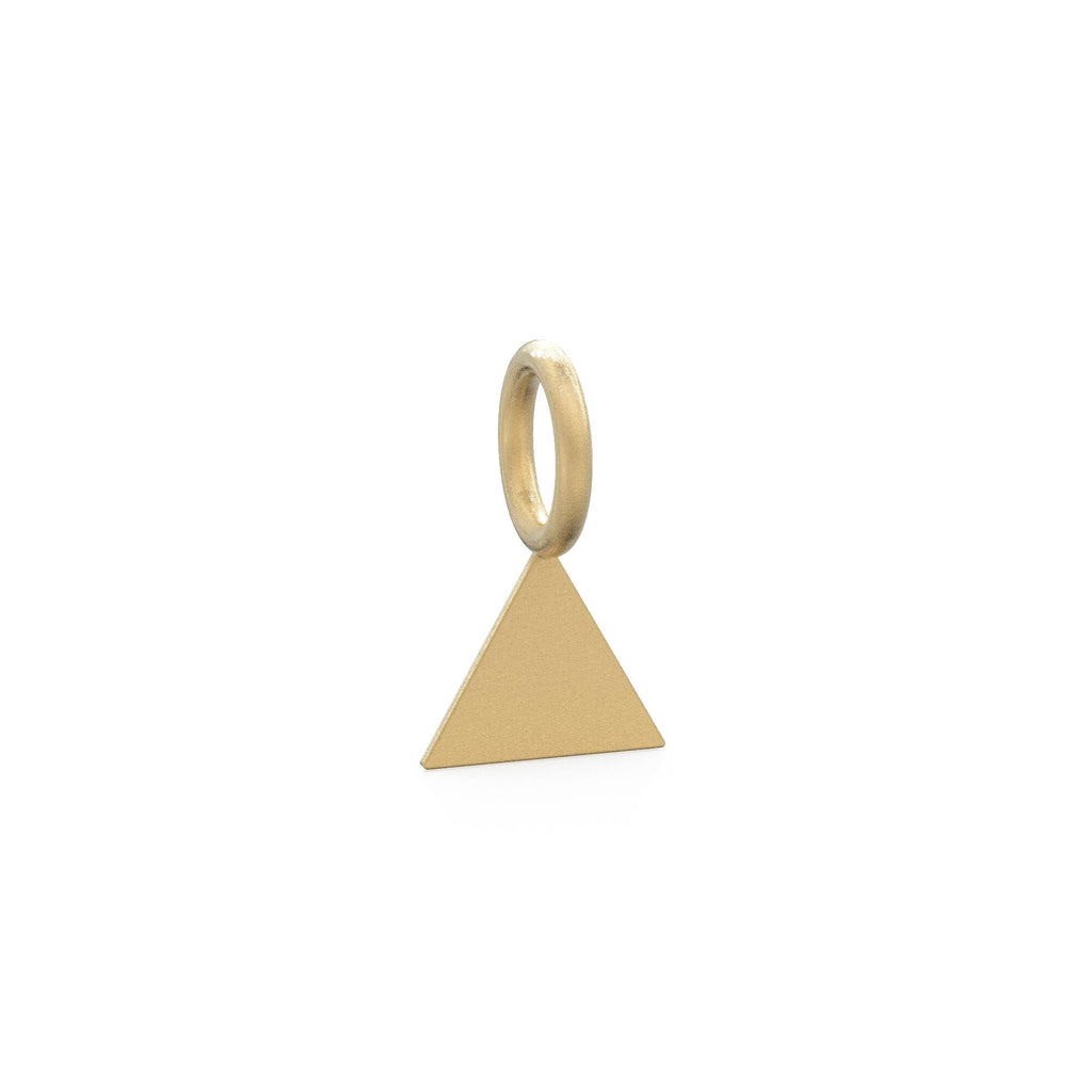 2pc Triangle 18k Gold Charm, 9.4mm Engravable Charm, Minimalist Engravable Charm, Geometric  Gold Pendant, Necklace charm, Bracelet Charm
