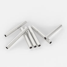 Load image into Gallery viewer, 18k Solid Yellow Gold Tube Beads 11mm Smooth Spacer Beads for Jewelry Making – 5 Pieces Craft Supplies