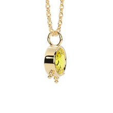 Load image into Gallery viewer, 2.54ct 14K Solid Gold Natural Yellow Sapphire Necklace – Luxury Heirloom Fine Jewelry Anniversary Gift for Her / Oval September Birthstone