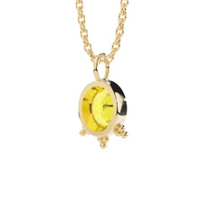 Load image into Gallery viewer, 2.54ct 14K Solid Gold Natural Yellow Sapphire Necklace – Luxury Heirloom Fine Jewelry Anniversary Gift for Her / Oval September Birthstone