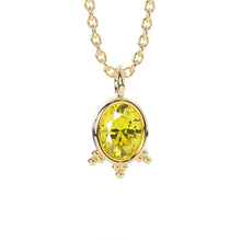 Load image into Gallery viewer, 2.54ct 14K Solid Gold Natural Yellow Sapphire Necklace – Luxury Heirloom Fine Jewelry Anniversary Gift for Her / Oval September Birthstone