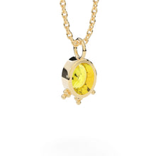 Load image into Gallery viewer, 2.54ct 14K Solid Gold Natural Yellow Sapphire Necklace – Luxury Heirloom Fine Jewelry Anniversary Gift for Her / Oval September Birthstone