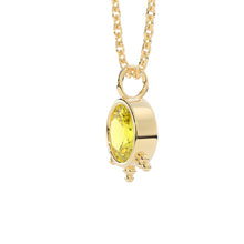 Load image into Gallery viewer, 2.54ct 14K Solid Gold Natural Yellow Sapphire Necklace – Luxury Heirloom Fine Jewelry Anniversary Gift for Her / Oval September Birthstone