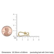 Load image into Gallery viewer, 20mm HUGE Tribal Hook 18k Solid Gold Clasp / Handmade Old Fashioned Antique Lock for Necklace / Jewelry Making Supplies / Findings