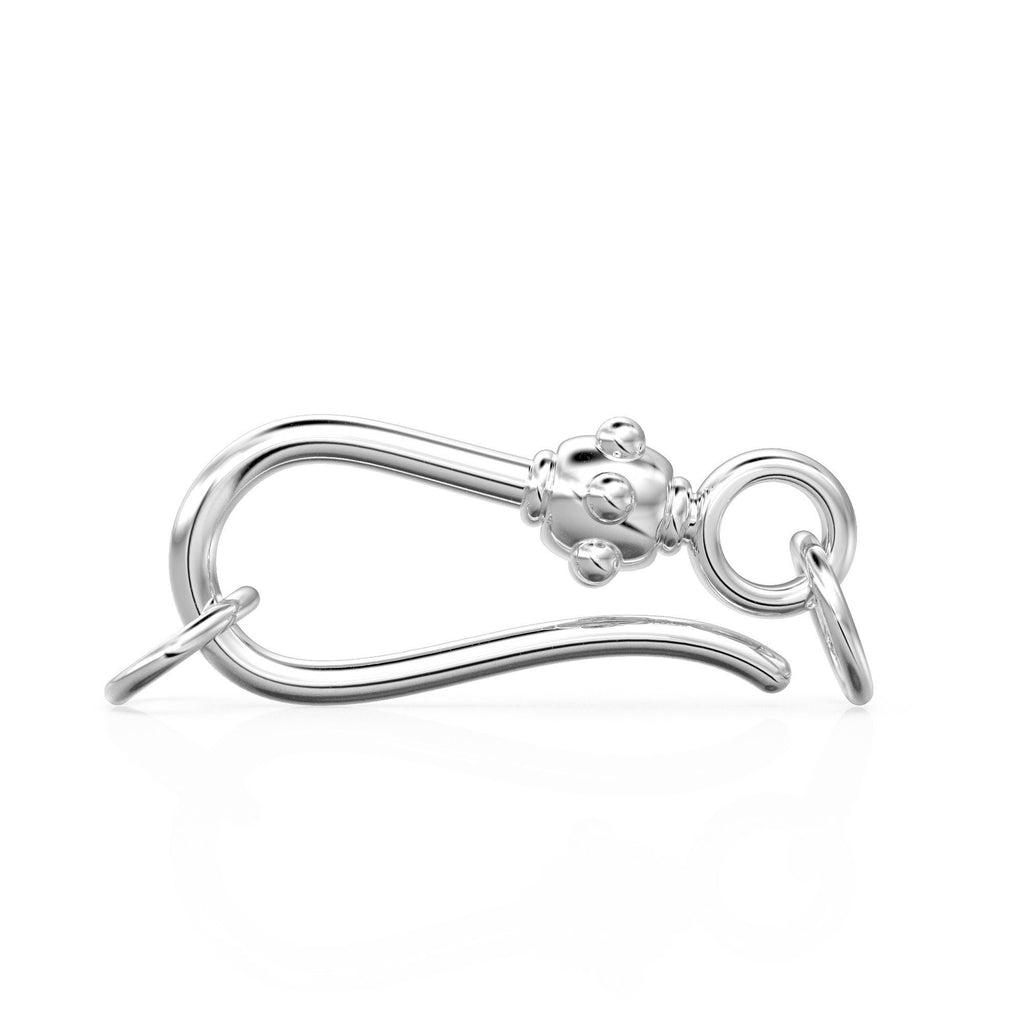 20mm HUGE Tribal Hook 18k Solid Gold Clasp / Handmade Old Fashioned Antique Lock for Necklace / Jewelry Making Supplies / Findings