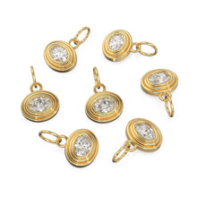 Load image into Gallery viewer, 0.50 carat Natural Diamond Charms 14k Yellow Solid Gold Bubble Bezel Charm Pendant Brilliant Oval Diamond Bezel 18K Gold Jewelry Finding - Jalvi & Co.