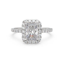 Load image into Gallery viewer, 1 Carat GIA Radiant Cut Diamond Halo Engagement Ring, Solid Gold Engagement Ring, GIA Certified Diamond Ring, Real Solitaire Diamond Ring, - Jalvi & Co.