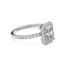 Load image into Gallery viewer, 1 Carat GIA Radiant Cut Diamond Halo Engagement Ring, Solid Gold Engagement Ring, GIA Certified Diamond Ring, Real Solitaire Diamond Ring, - Jalvi & Co.