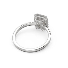 Load image into Gallery viewer, 1 Carat GIA Radiant Cut Diamond Halo Engagement Ring, Solid Gold Engagement Ring, GIA Certified Diamond Ring, Real Solitaire Diamond Ring, - Jalvi & Co.