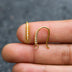 1 Diamond Set Ear Wires Finding 16.45mm 21 GAUGE 14k 18k Solid Gold Brilliant Round Diamond Earring - Jalvi & Co.
