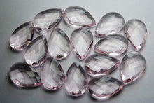 Load image into Gallery viewer, 1 Match Pair,Rose Pink Quartz Faceted Pear Shape Briolettes Calibrated Size 14X20mm - Jalvi &amp; Co.