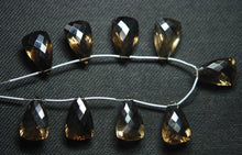 Load image into Gallery viewer, 1 Matched Pair, Aaa Quality, 20mm Long Smoky Quartz Faceted Elongated Trillion Shape Briolettes Matched Pair - Jalvi &amp; Co.