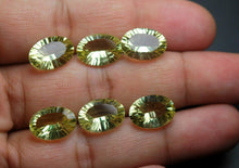 Load image into Gallery viewer, 1 Matched Pair Super Finest-Quality, Natural Lemon Quartz Concave Cutting Faceted Oval Shape, 13X18mm - Jalvi &amp; Co.
