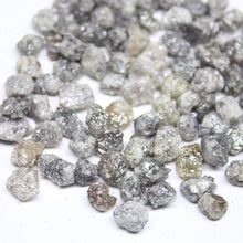 Load image into Gallery viewer, 10 Ct Natural Unique Large Size Uncut Rough Grey Diamond Loose Bead 6pc 3mm 4mm - Jalvi &amp; Co.