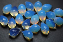 Load image into Gallery viewer, 10 -Finest Quality Opal Blue Quartz Faceted Dew Drops Shape Briolette's, 14X8Size, - Jalvi & Co.