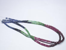 Load image into Gallery viewer, 10 inch, 2.5-3mm, Ruby, Emerald, Sapphire Faceted Rondelle Shape Beads, Sapphire Beads - Jalvi & Co.