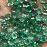 10 Pcs Natural Colombian Emerald 3.9mm-4.1mm Round Loose Untreated Gemstones Lot