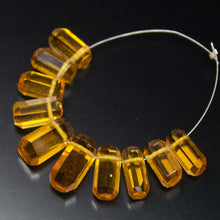 Load image into Gallery viewer, 10pc, 14-16mm, Orange Quartz Faceted Tube Gemstone Beads, Quartz Beads - Jalvi &amp; Co.