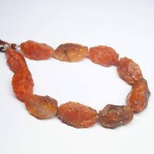 Load image into Gallery viewer, 11 inch, 27-31mm, Natural Carnelian Rough Hammered Uneven Marquise Shape Beads, Carnelian Beads - Jalvi &amp; Co.