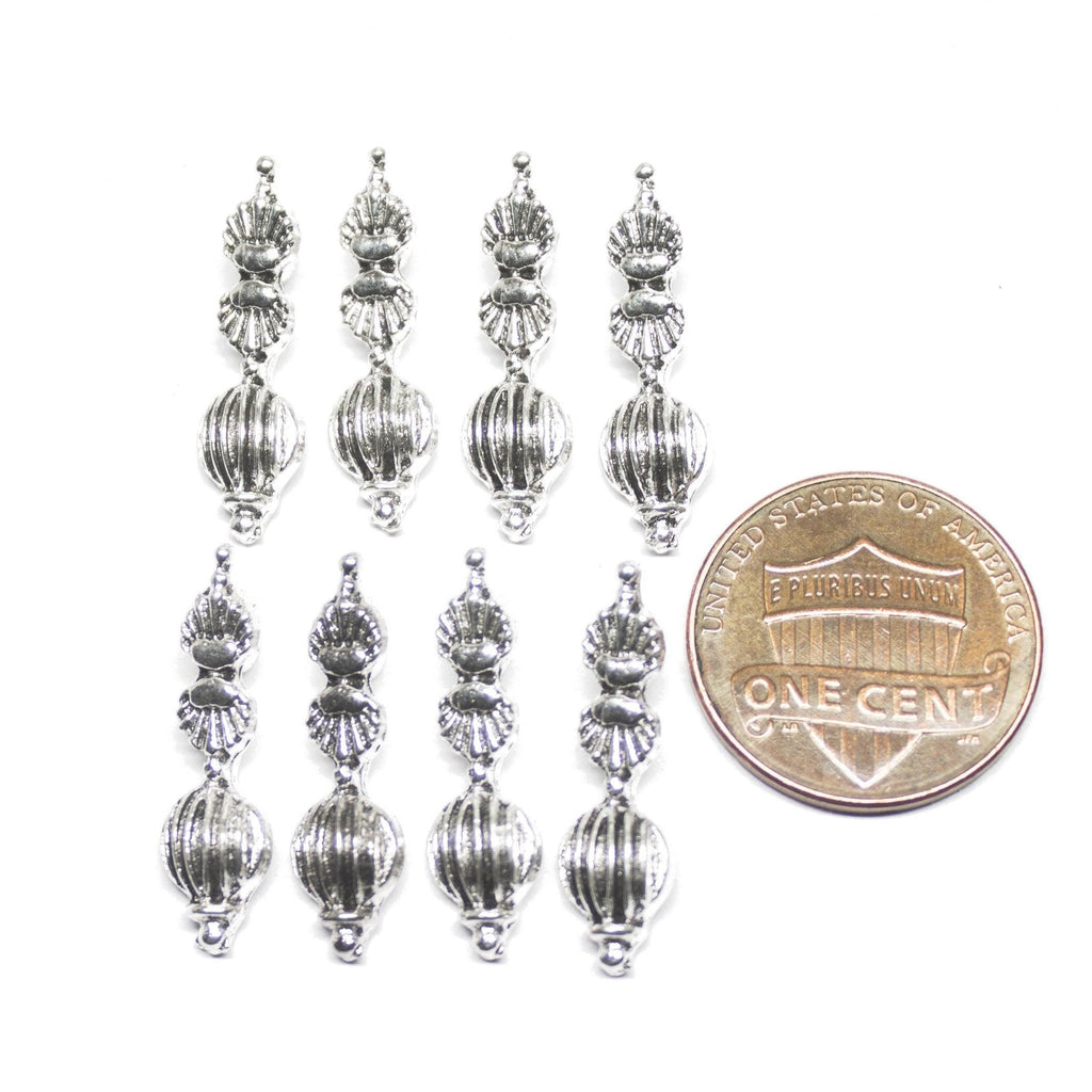 12 Sea Shells Charms Antique Silver Tone Ocean Pendant - Jalvi & Co.