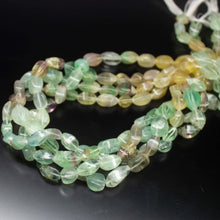 Load image into Gallery viewer, 14 inch, 8.5mm 12mm, Green Fluorite Faceted Nugget Beads, Fluorite Beads - Jalvi &amp; Co.