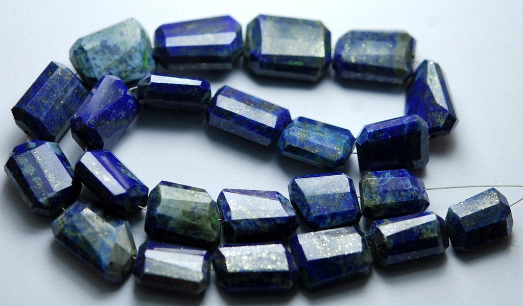 14 Inch Strand, Natural Lapis Lazuli Faceted Nuggets Shape, 12-18mm - Jalvi & Co.