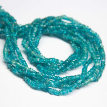 Load image into Gallery viewer, 14 inches, 2.5-3mm, Natural Neon Blue Apatite Smooth Wheel Round Beads, Apatite Beads - Jalvi &amp; Co.
