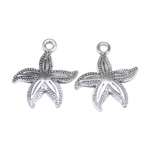 Load image into Gallery viewer, 14 Starfish Charms Antique Silver Tone Aquatic Charm - Jalvi &amp; Co.