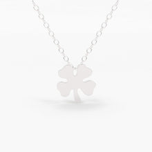 Load image into Gallery viewer, 14K Gold Four Leaf Clover Charm Necklace / Made to Order Clover Pendant Irish Girl Gift / Minimalist Good Luck Charm / Mothers Day Sale - Jalvi & Co.