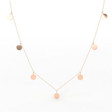 Load image into Gallery viewer, 14k Solid Gold Choker Necklace / Coin Charm Choker / Gold Disc Choker / Disc Dangle Necklace / Dangle Coin Necklace / Round Charm Necklace - Jalvi & Co.