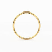 Load image into Gallery viewer, 14k Gold Bezel Setting Diamond Ring / Dainty Diamond Ring / Thin Diamond Ring / Gold Diamond Ring / Four Stone Ring / Simple Diamond Ring - Jalvi & Co.