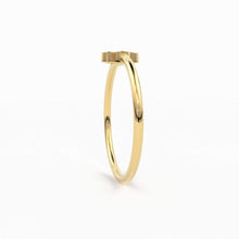 Load image into Gallery viewer, 14k Gold Bezel Setting Diamond Ring / Dainty Diamond Ring / Thin Diamond Ring / Gold Diamond Ring / Four Stone Ring / Simple Diamond Ring - Jalvi &amp; Co.