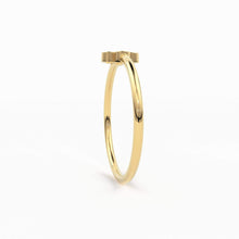 Load image into Gallery viewer, 14k Gold Bezel Setting Diamond Ring / Dainty Diamond Ring / Thin Diamond Ring / Gold Diamond Ring / Four Stone Ring / Simple Diamond Ring - Jalvi & Co.
