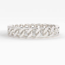Load image into Gallery viewer, 14k Gold Chain Ring, Gold Stacking Ring, Thick Chain Ring, Curb Chain Ring, Cuban Link Ring, Cuban Chain Ring, Minimalist Ring - Jalvi & Co.
