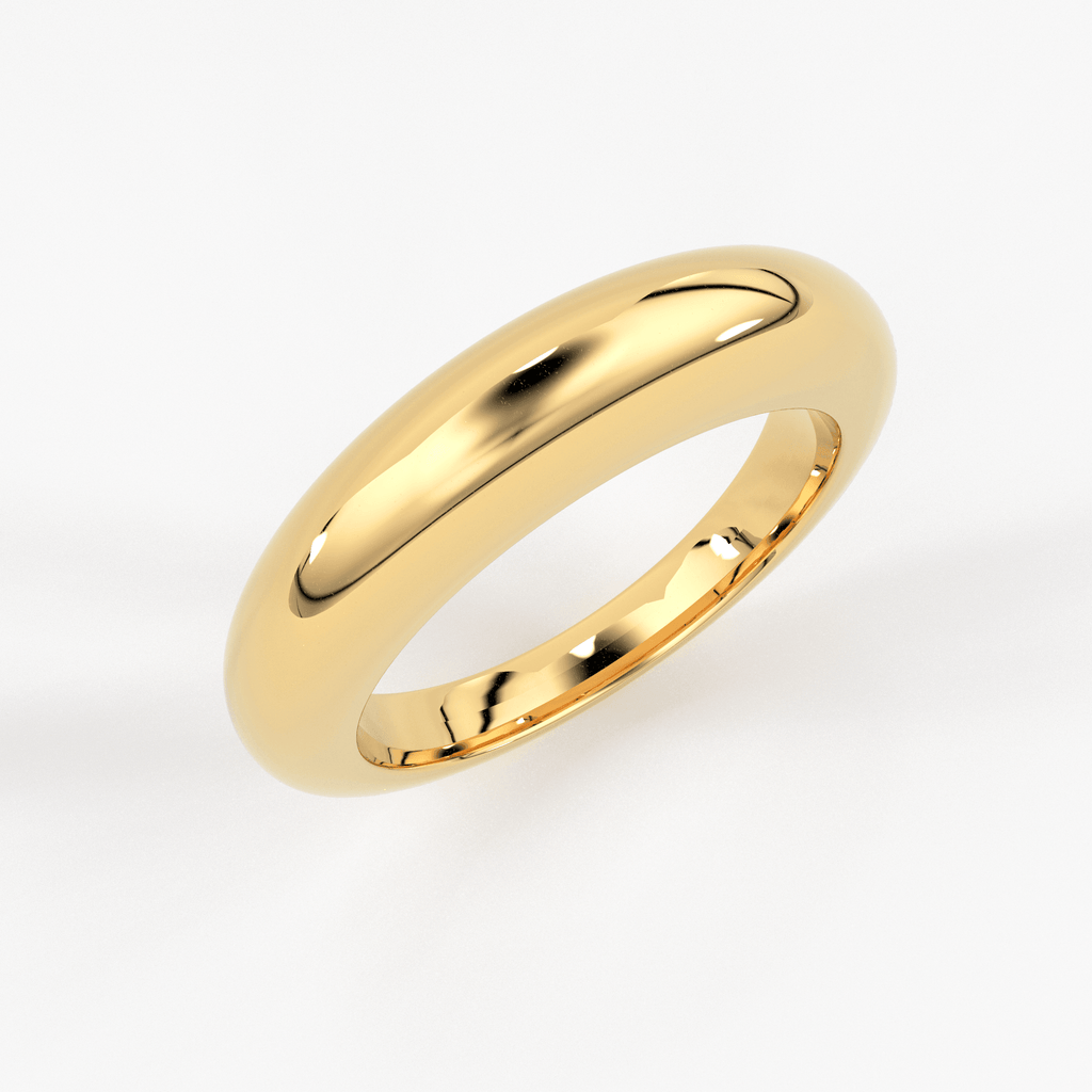 14k Gold Dome Ring / Dome Ring Gold / Statement Ring / Crescent Dome Ring / Chunky Ring / Minimal / Statement Ring / Classic Bold Ring - Jalvi & Co.