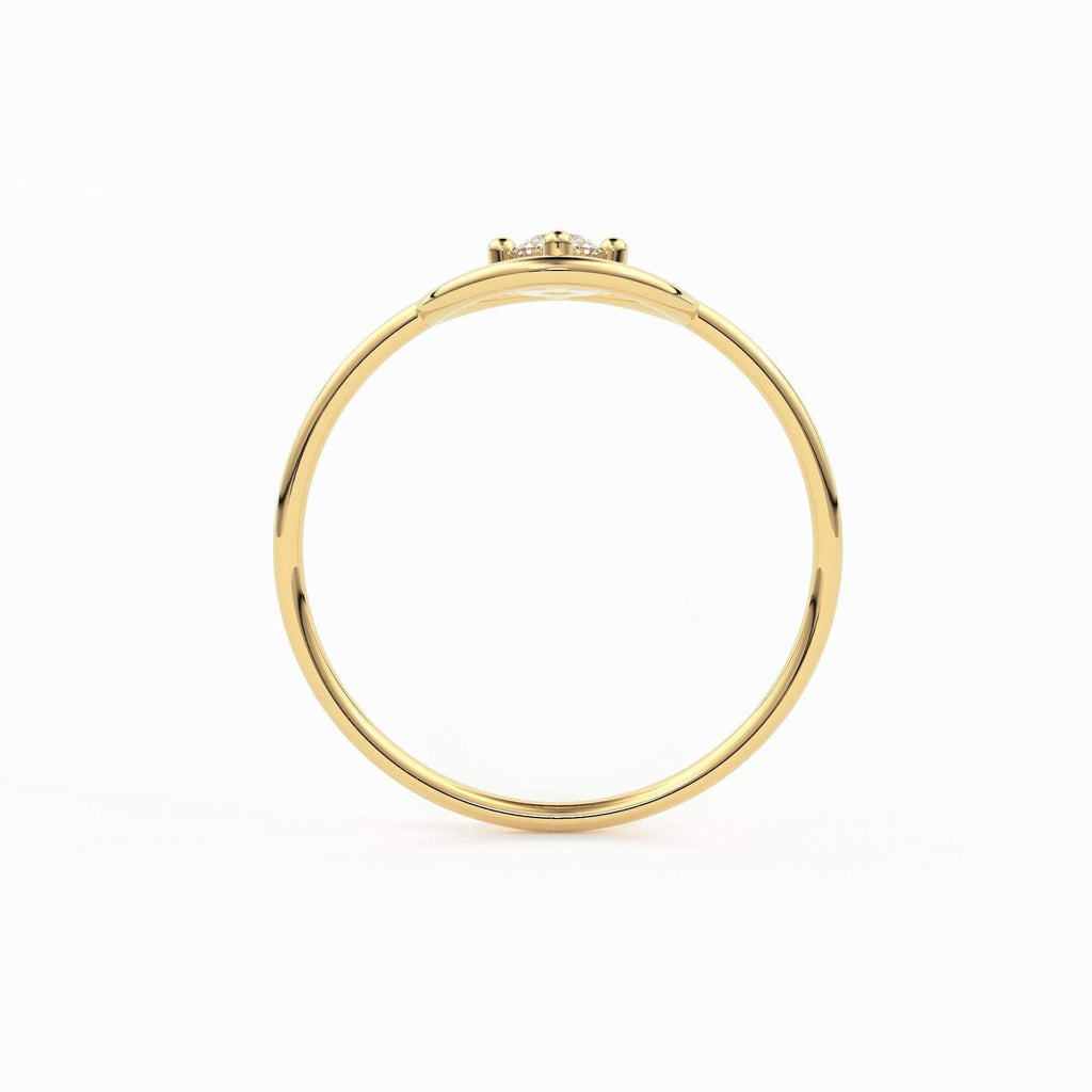 14K Gold Eye Ring / Evil Eye Ring / Sapphire / Ruby Ring / June Birthstone / Emerald / Stacking Ring / Blue Diamond Band / Birthstone Ring - Jalvi & Co.