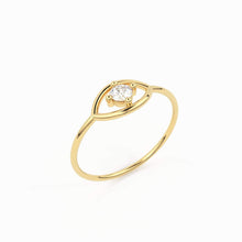 Load image into Gallery viewer, 14K Gold Eye Ring / Evil Eye Ring / Sapphire / Ruby Ring / June Birthstone / Emerald / Stacking Ring / Blue Diamond Band / Birthstone Ring - Jalvi & Co.